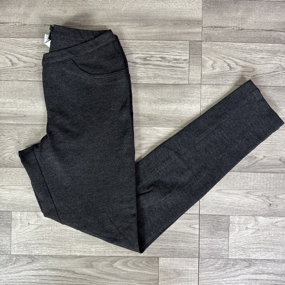 Pure Amici Mid Rise Pull On Ponte Knit Leggings Pants Gray sz XS